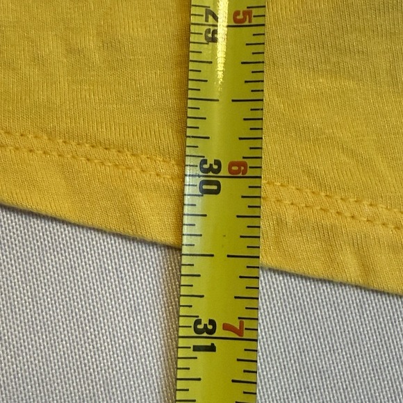 ✨Ashley Stewart Yellow Sleeveless Asymmetric Blouse Bead Accent Swoop Sz 14/16 - Picture 8 of 8